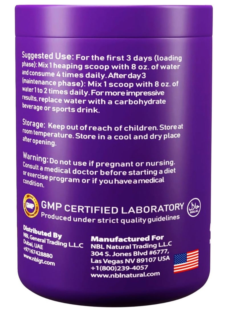 NBL Natural - NBL Natural Creatine Monohydrate Powder, Unflavored 400g, Muscle Recovery + Builder for Men & Women | Workout Supplements, 80 Servings - Image 1