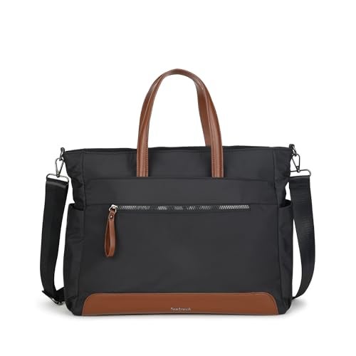 Fastrack NylonEdge Tote | Water-Resistant Nylon Women’s Laptop Bag | 15-Inch Laptop Sleeve, Dual Carry Handles & Detachable Strap | trolley loop | Work, Travel & Everyday Tote - Image 1