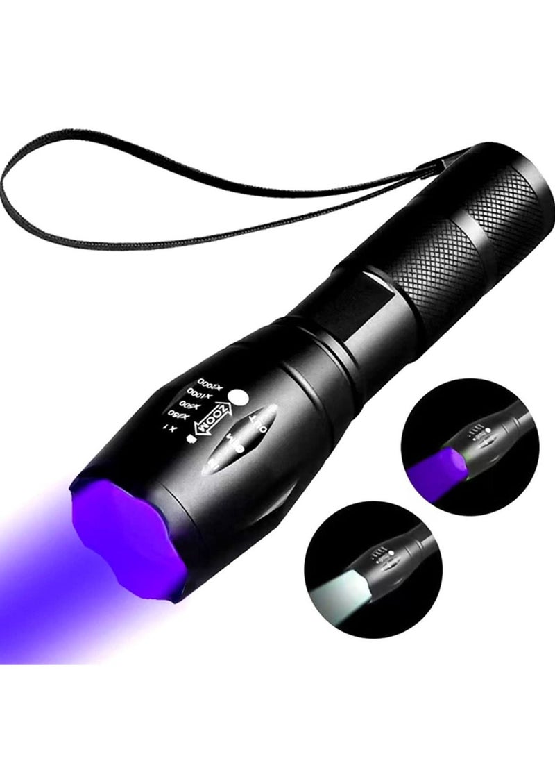 Generic UV Flashlight Rechargeable, Mini UV Light, Blacklight Flashlights, Black Light Flashlight Mini, LED UV Torch 2 in 1 UV Blacklight and White Lights  - Image 1