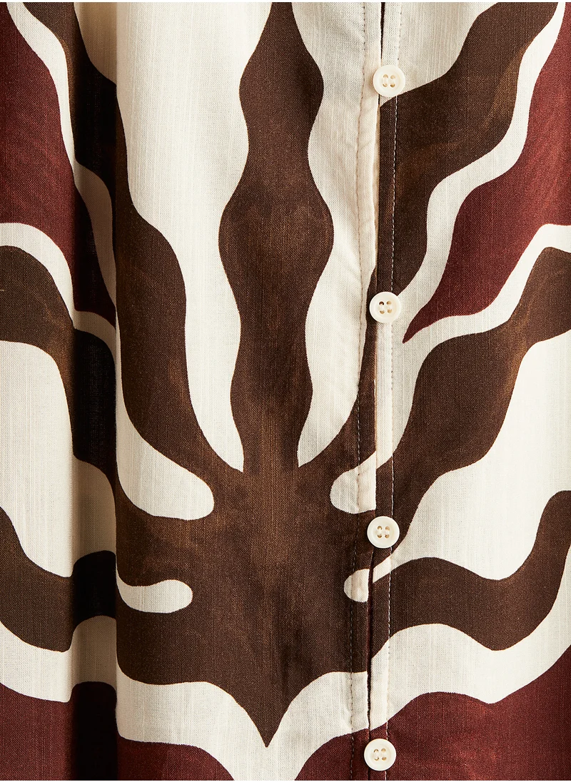 اتش اند ام Tie-Belt Kaftan Dress