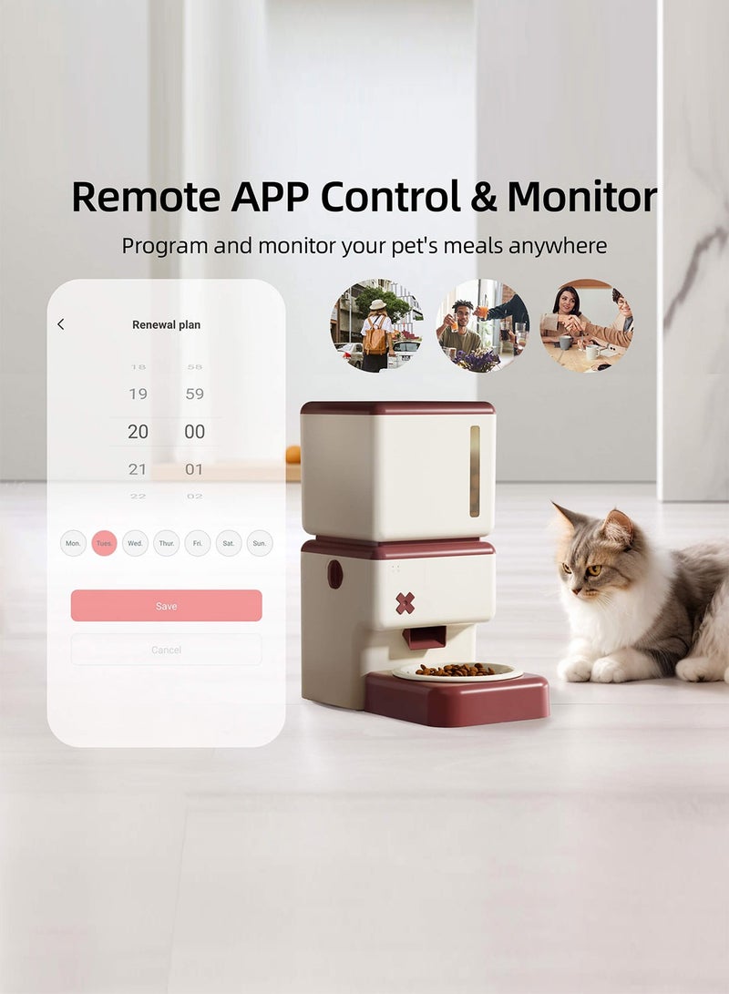 Kidle Automatic Cat Feeder Automatic Pet Feeder Cat and Dog Food Dispenser with APP WiFi Pet Food Dispenser - Image 2