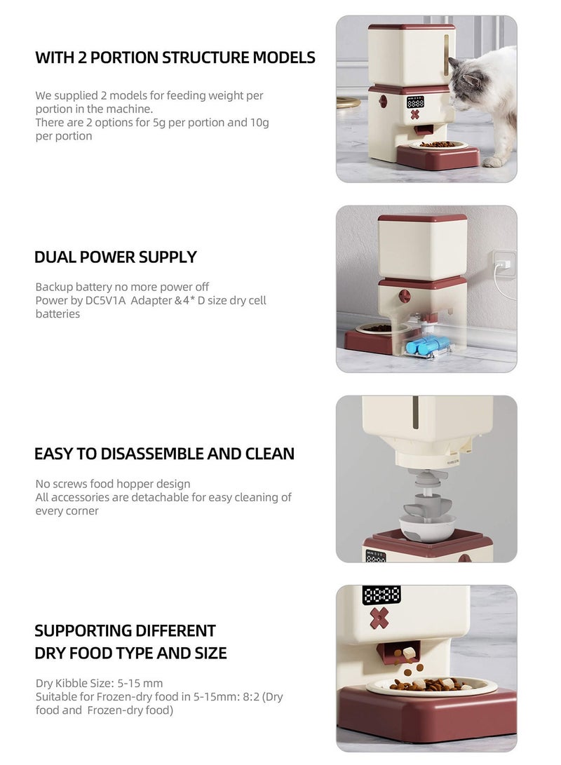 Kidle Automatic Cat Feeder Automatic Pet Feeder Cat and Dog Food Dispenser with APP WiFi Pet Food Dispenser - Image 5