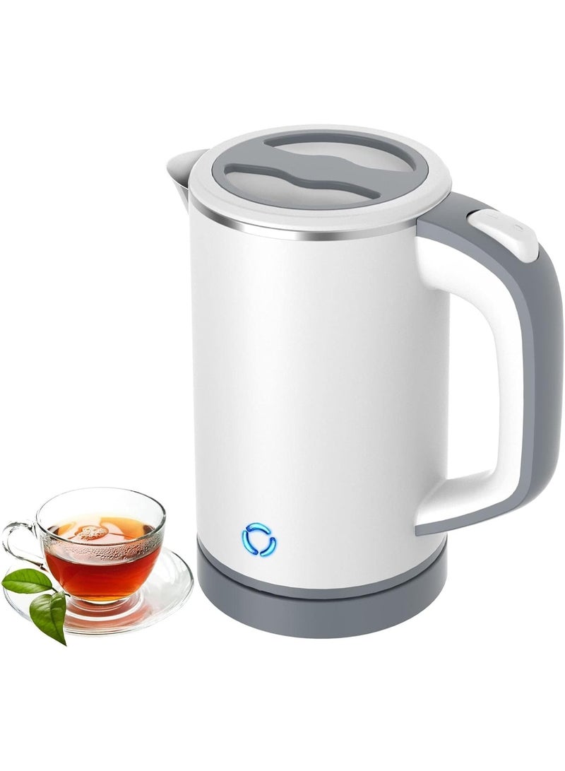 MAKINGTEC Small Electric Kettle, Travel Mini Hot Water Boiler Heater, 304 Stainless Steel 0.8L Portable Electric Kettles or Boiling Water, with Auto Shut-Off for Camping, Travel, Office - Image 1