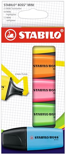STABILO BOSS MINI Highlighter Pack of 5 Assorted colors - Image 1