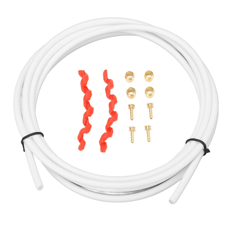 Bicycle Brake Hose And Connection Insert Kit Heat Resistant Hydraulic Disc Brake Hose Kit for Mineral Oil DOT Oil White - Image 1