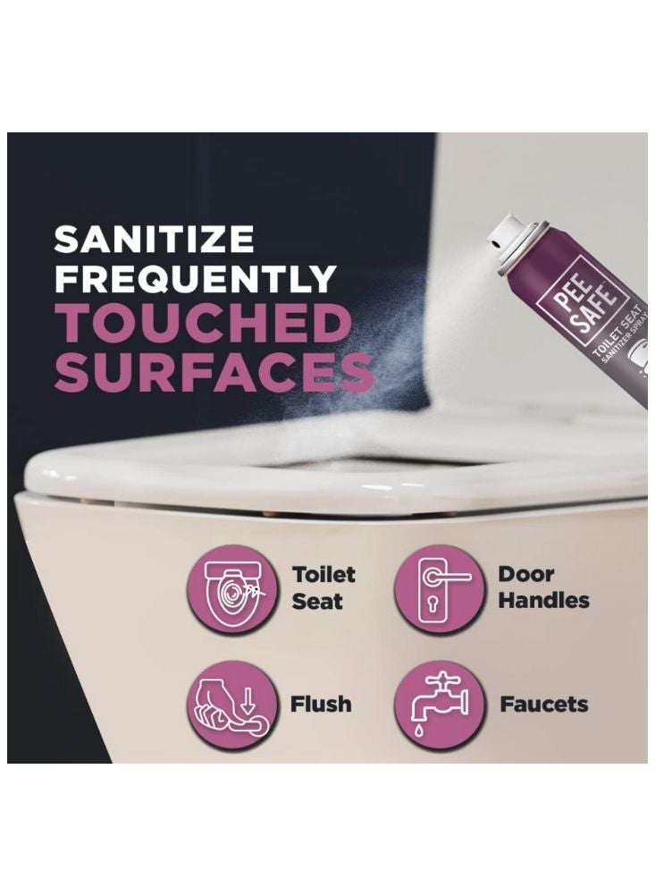 Pee Safe Toilet Seat Sanitizer SprayLavender (75ml) - Image 3