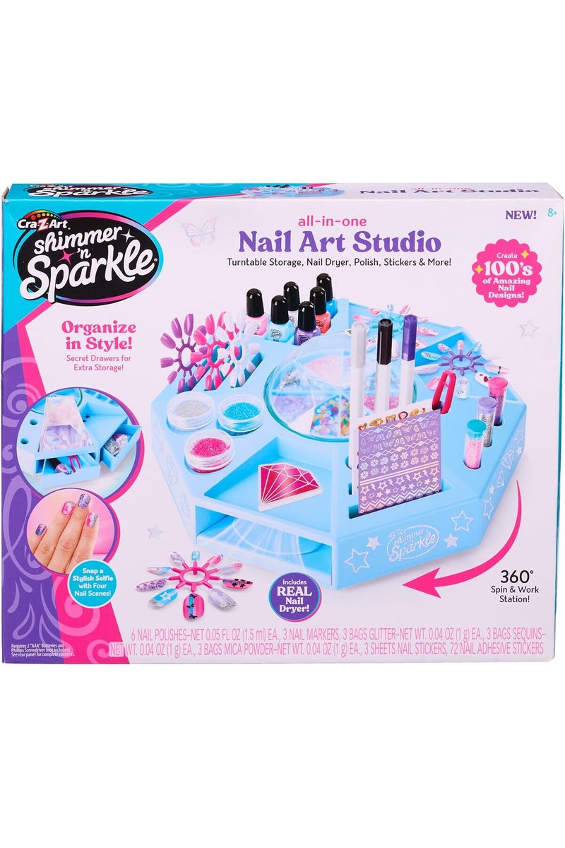 Make It Real مجموعة استوديو فن الأظافر من كرا-زي-آرت شيمر ون سباركل 360° دوران (لأعمار 8 وما فوق) - Image 1