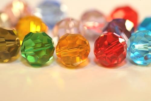 Adabele 100pcs Adabele Austrian 10mm Faceted Loose Round Crystal Beads Jet Black Compatible with 5000 Swarovski Crystals Preciosa SS2R-1023 - Image 5