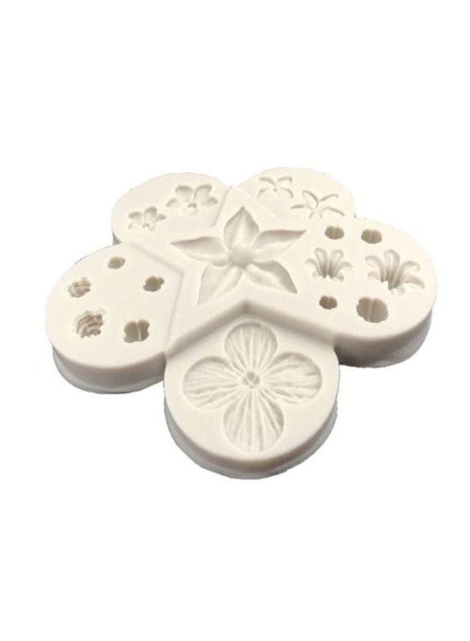 Flowers Chocolate Sugarcraft Mold White 11x11x2cm - Image 2