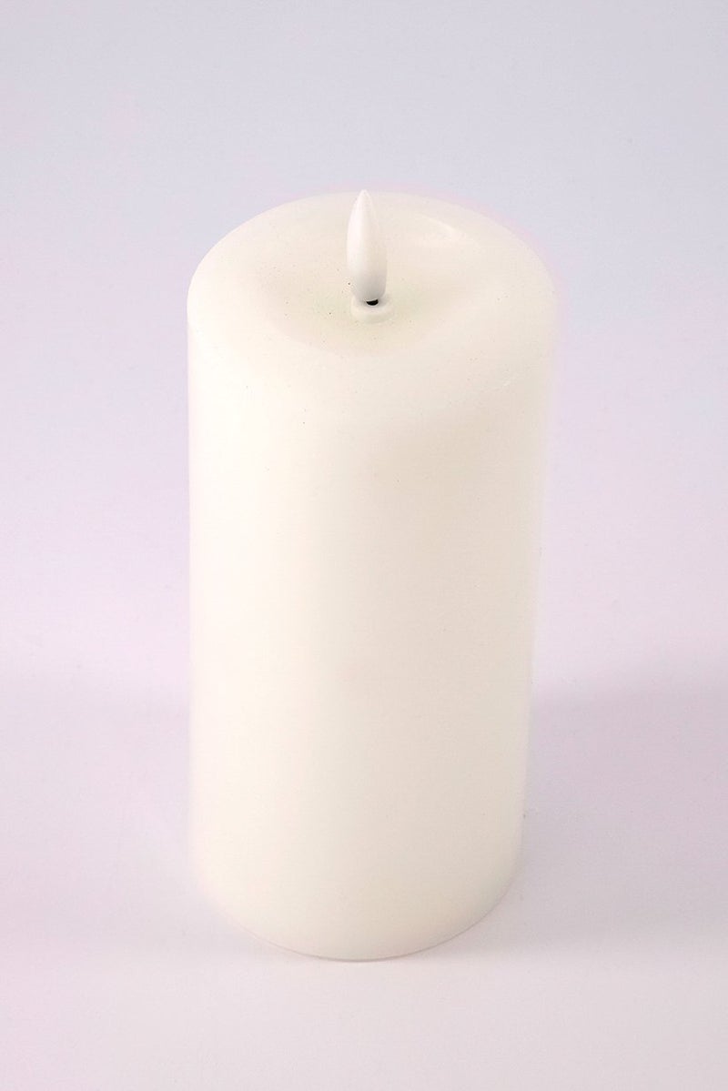 Muy Mucho LED Candle Thick Flame, White - Image 1