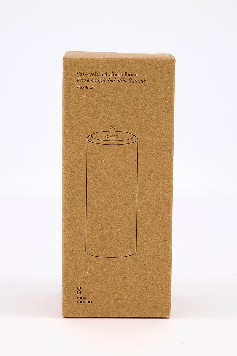 Muy Mucho LED Candle Thick Flame, White - Image 3