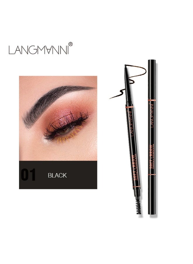 Double-head rotating automatic eyebrow pencil waterproof and long-lasting 1.5mm ultra-fine wild eyebrow