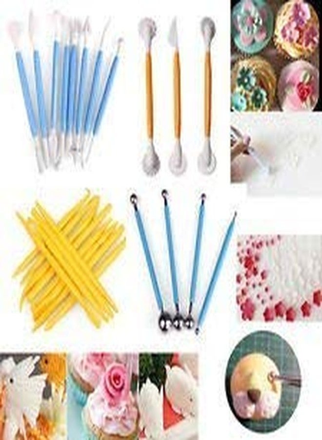PAVITYAKSH Package of 8 with 16 Different Shapes Exclusive Modeling Set for Fondant Gum Paste Sugar Craft and Cake Decoration Clay Modelling Tools Set-1, Multi Color - Image 5