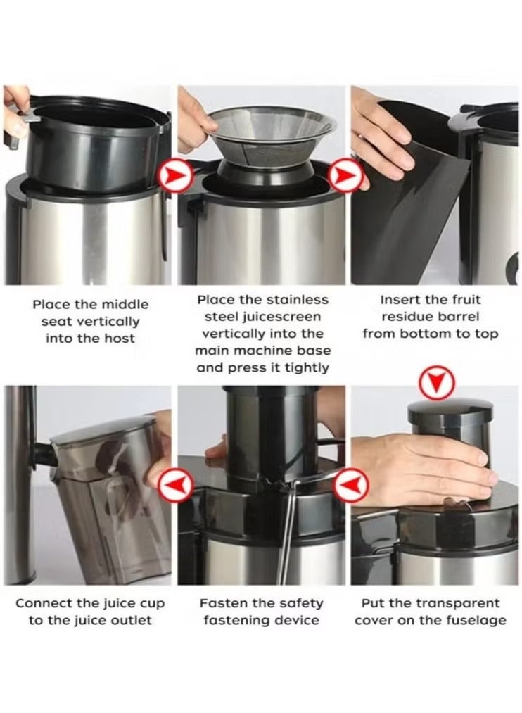 قولدن كريست عصارة فواكه وخضروات كهربائية بقوة 800 واط - Image 5