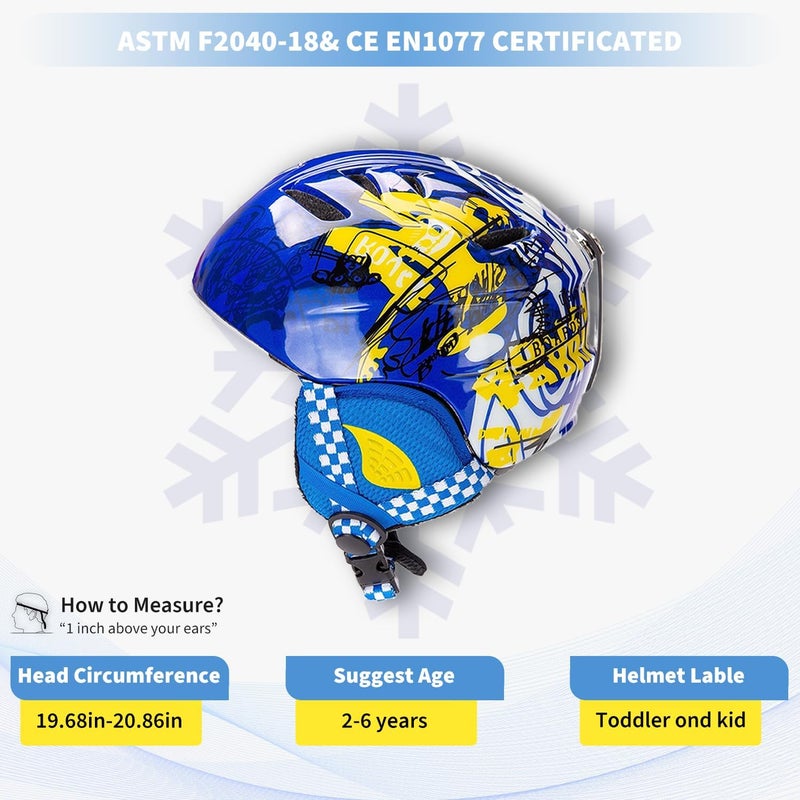 BeBeFun Toddler and Kids Ski Helmet Snowboard Helmet Sled Ultra Lightweight Small Size Kids ASTM Certified - Image 4