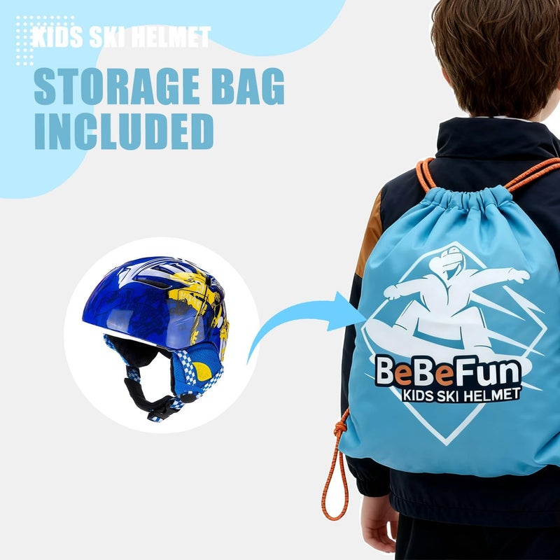 BeBeFun Toddler and Kids Ski Helmet Snowboard Helmet Sled Ultra Lightweight Small Size Kids ASTM Certified - Image 5