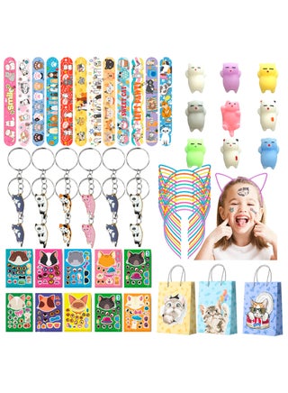 Cat Party Favors, 72pcs Kitty Party Favors Set Including Cat Goodie Bags Ears Headband Stickers Keychains Slap Bracelets etc Cat Themed Party Favors for Cat Birthday Party Decorations Supplies - pzsku/ZEE599089867BEDAC918DZ/45/_/1739324458/8b9c67c0-a018-4871-8fa1-5b41edb5f334