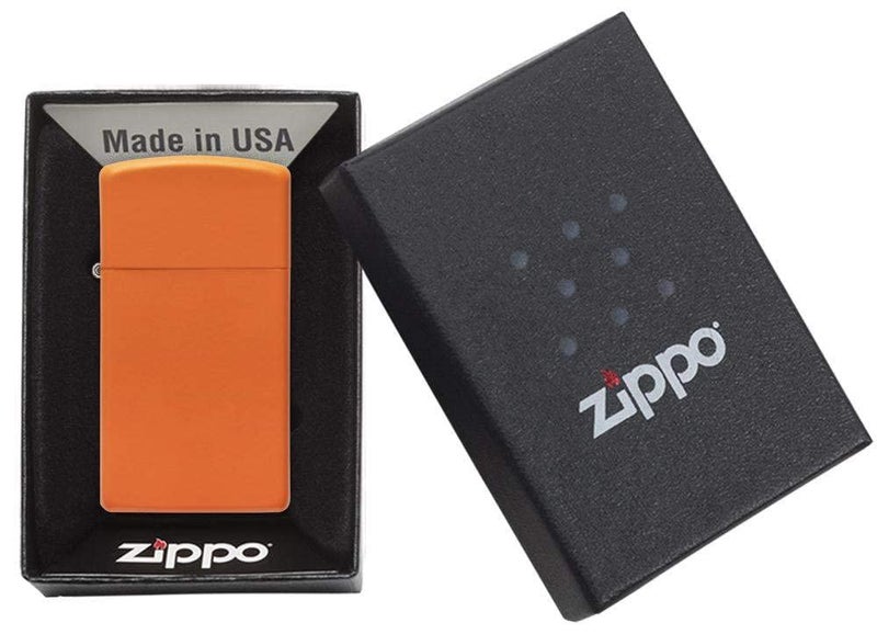 Zippo Premium Matte Orange Finish Windproof Pocket Lighter Stylish Look Premium Metal Body Eco Environment-Friendly Unique Stylish Design Travel Friendly - Image 5