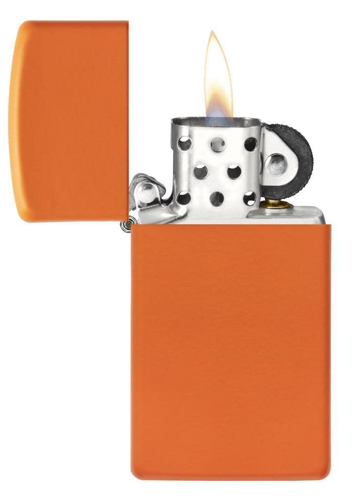 Zippo Premium Matte Orange Finish Windproof Pocket Lighter Stylish Look Premium Metal Body Eco Environment-Friendly Unique Stylish Design Travel Friendly - Image 3