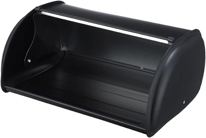 klarako Bread Container With Roll Top Bread Bin Stainless Steel Stainless Steel, Black - Image 5
