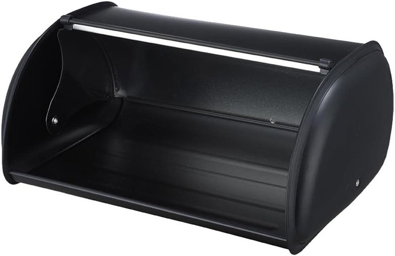 klarako Bread Container With Roll Top Bread Bin Stainless Steel Stainless Steel, Black - Image 1