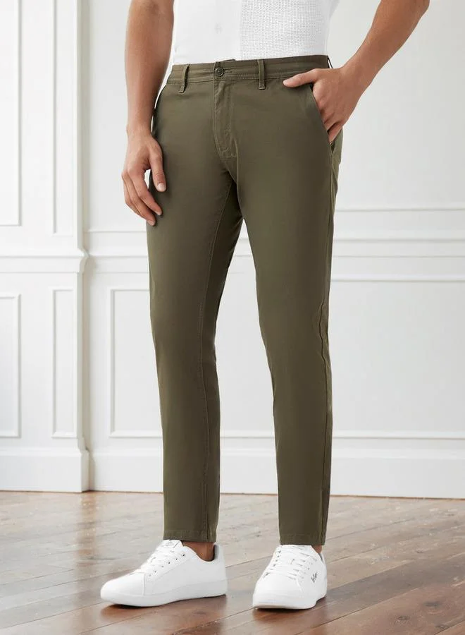 Splash FAV Men's Slim Fit Cotton Blend Chinos