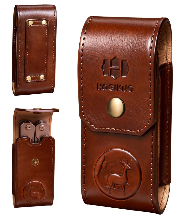 HOGIKUO Leather Multitool SheathMulti Tool Holster for Leatherman Gerber SOG and Similar Folding Tools Coffee for 4 to 45 Tools - Image 2