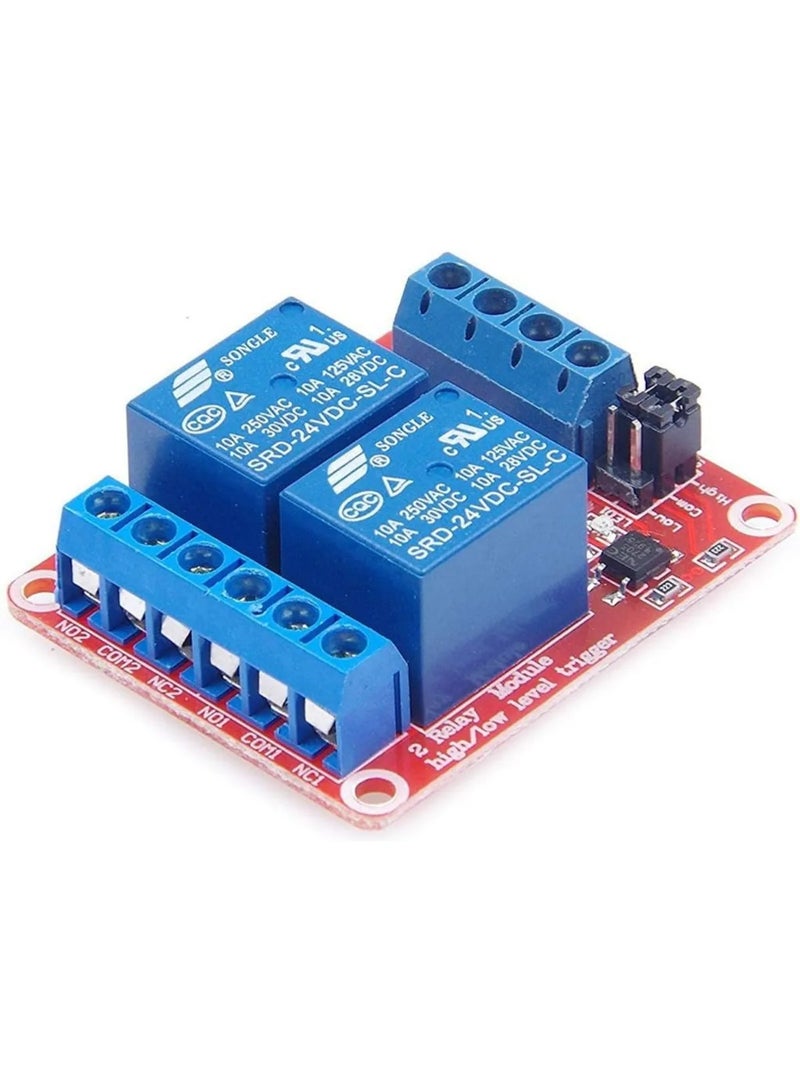 وحدة ريلي 24 فولت DC ذات قناة 2 مع محفز Optocoupler عالي / منخفض المستوى - Image 5