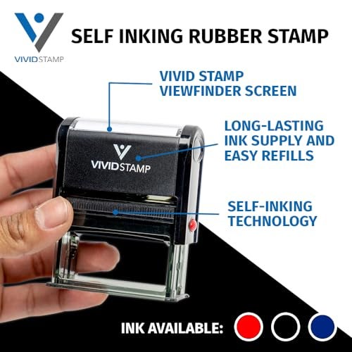 Vivid Stamp Return to Sender Not at This Address Self Inking Rubber Stamp (Red Ink) - Medium - Image 5