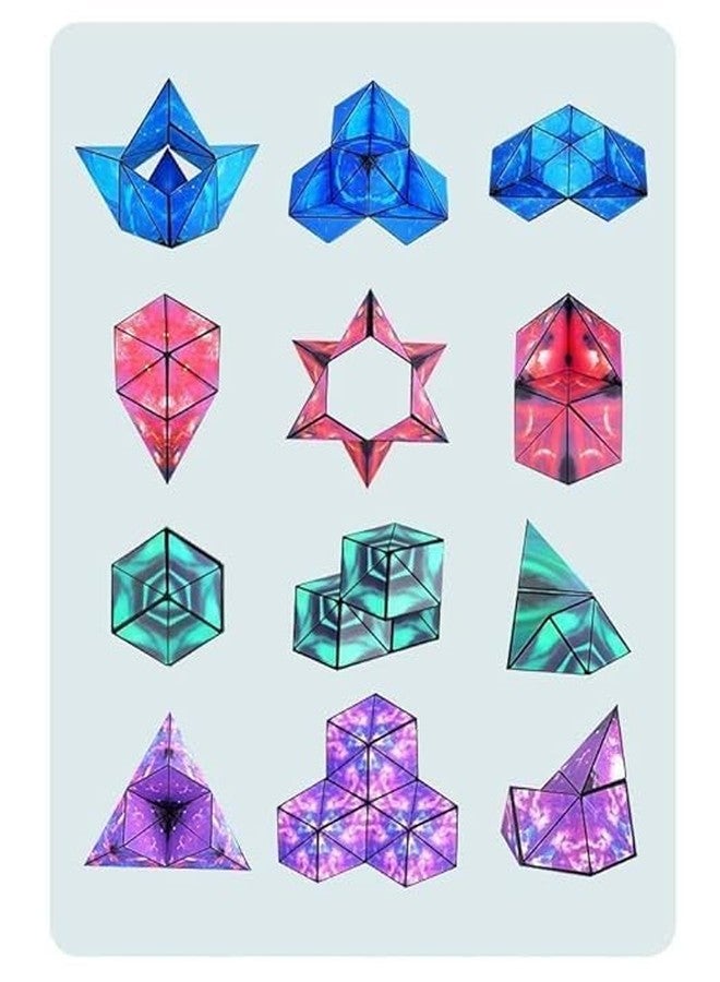 vintak Shape Shifting Box 3D Cube Transforming Puzzle Cube for Kids and Adults Brain Training Speed Cube Sky Color Plastic Material - Image 3
