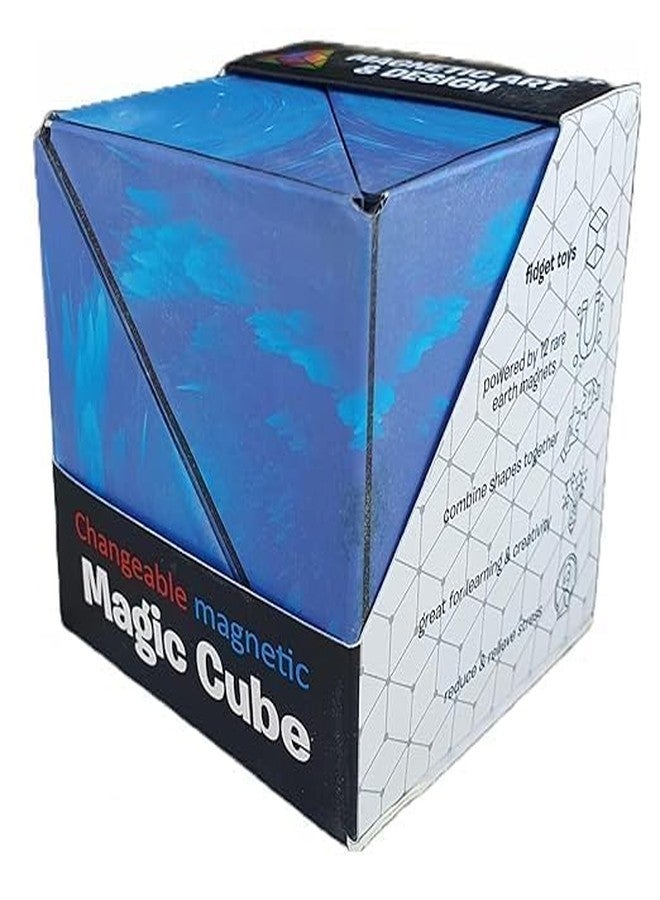 vintak Shape Shifting Box 3D Cube Transforming Puzzle Cube for Kids and Adults Brain Training Speed Cube Sky Color Plastic Material - Image 1