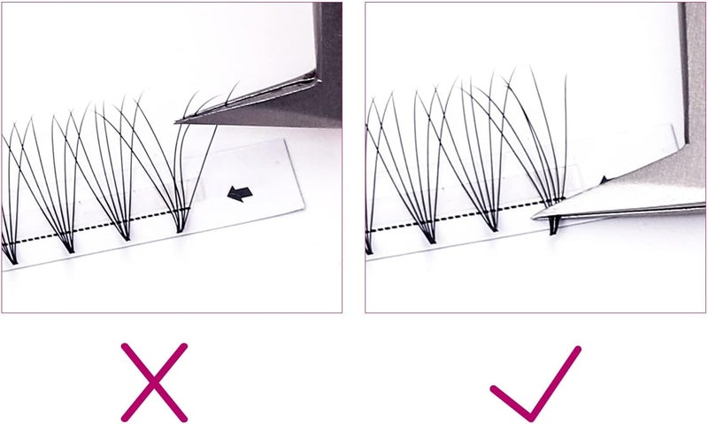 FADLASH Lash Extensions 6D Premade Fans 0.07 C 15mm Volume Fan Eyelash Extensions Pro Ponit Middle Stem Pre Made Lash Fans Volume Lash Extension Supplies (6D-0.07-C, 15mm) - Image 2
