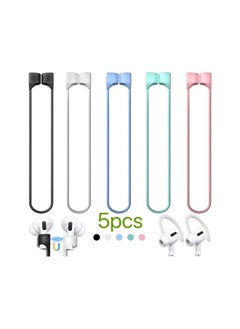 نيبمينينت 【5 عبوات】 أحزمة مغناطيسية قوية جدًا لسماعات Airpods، حبل مضاد للفقد لسماعات AirPods 1 و 2 / AirPods 3 / AirPods Pro 1 و 2، حبل رياضي من السيليكون  - Image 1