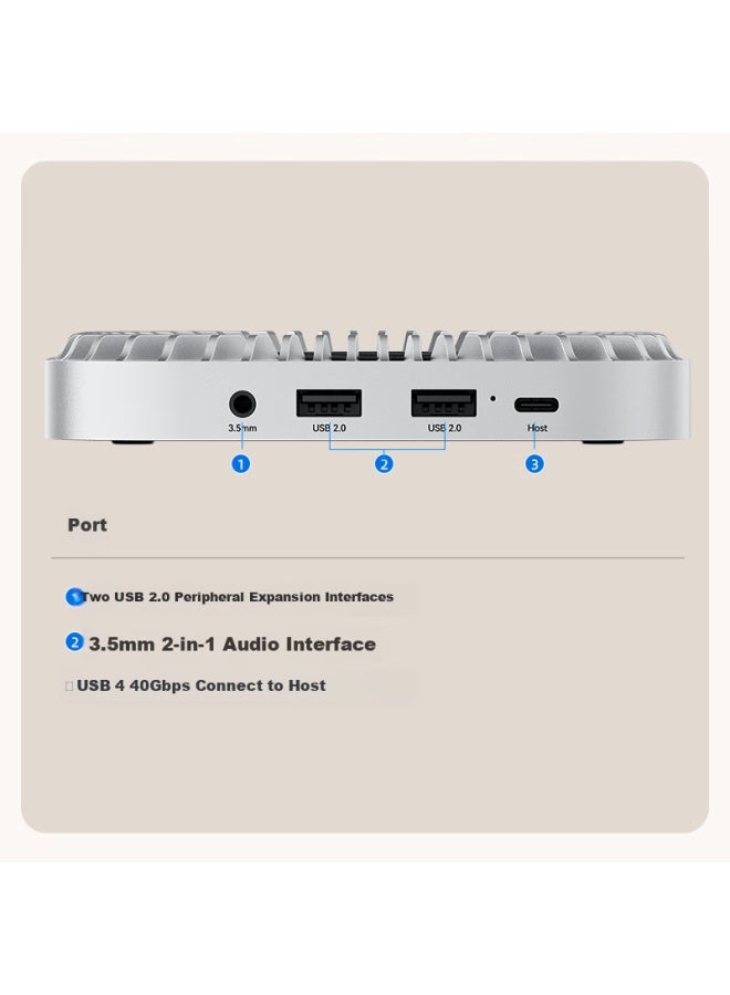 MOVESPEED Move Speed 1tb Portable Solid State Drive For Mac Mini M4 Expansion Dock Hard Drive 40g Transmission Ssd Portable External Hard Drive Expansion Cooling Usb Dock - Image 2