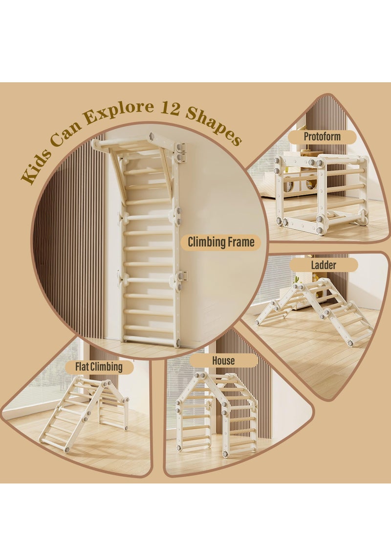 ما بيبي طفل تسلق الصخور لعبة ، طفل بيكلر مثلث تناسب ، مونتيسوري لعبة الجمنازيوم ، متعددة الوظائف للطي تسلق الصخور الجمنازيوم للأطفال في الأماكن المغلقة - Image 2