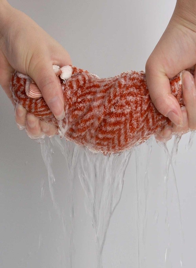 Cleanbear Hand Towels for Bathroom with Herringbone Stripes, Decorative Hand Towel Set, 100% Cotton Bathroom Towels, 13 x 28 in (2, Light-Coral) - Image 3