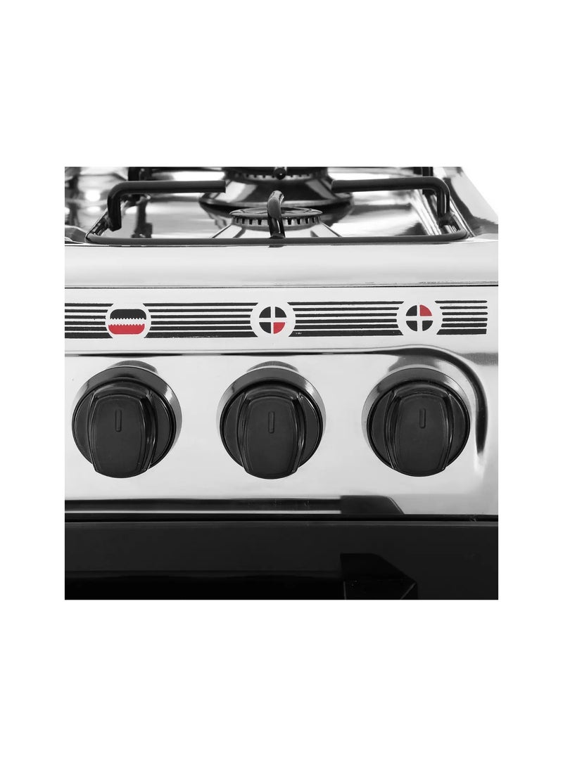 AL AHRAM Cooker 50×50 CM 4 Burners with Grill Stainless - Image 2