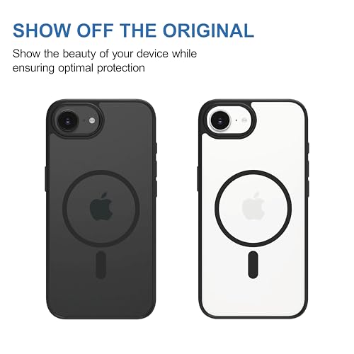 CEDO Magfit Backcover for iPhone 16e / iPhone 17e (6.1 inch) | Mag-Safe Wireless Charging | Designed with Magnetic Lock Shockproof Phone Bumper Transparent Back Case Cover (Black) - Image 2