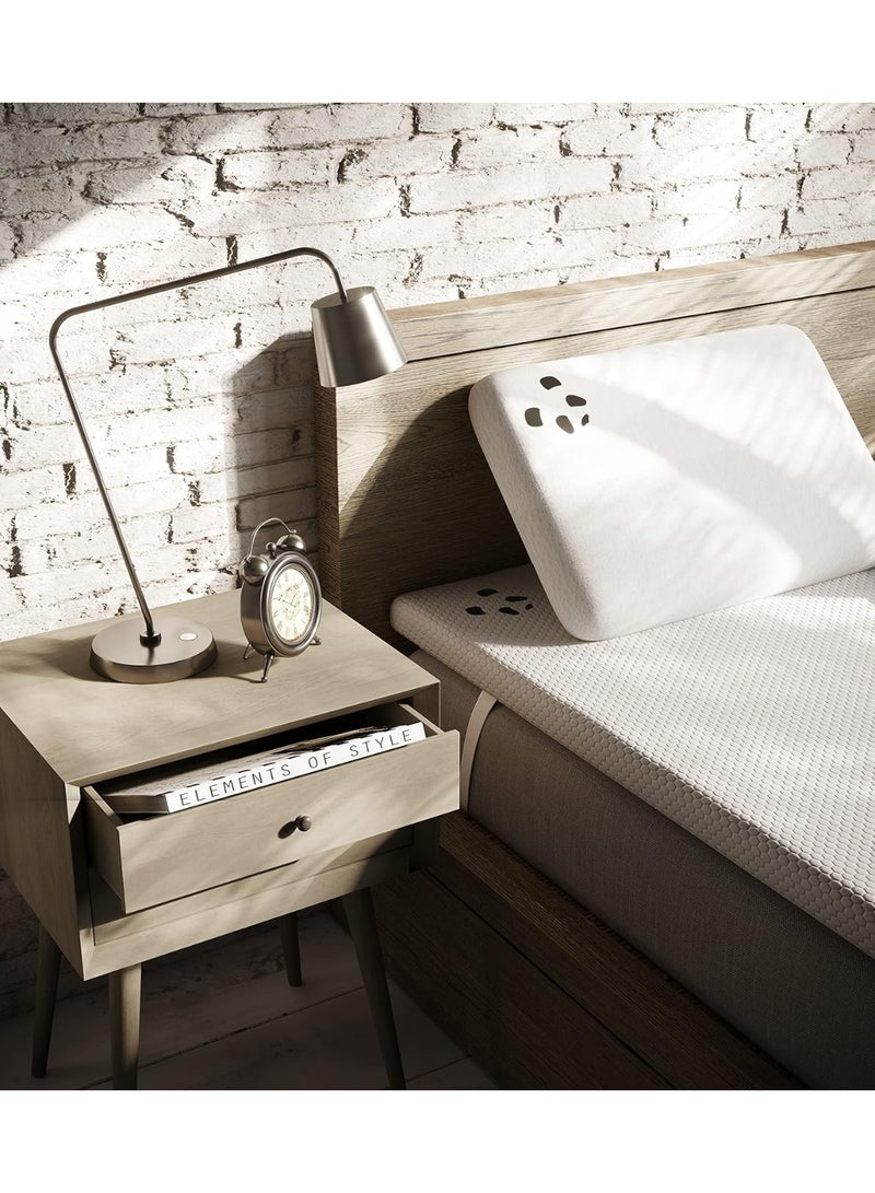 باندا وسادة فاخرة من إسفنج الذاكرة من الخيزران، 60 × 40 × 12 سم - مضادة للحساسية، عالية التهوية، تحكم في المناخ، صديقة للبيئة - Image 3