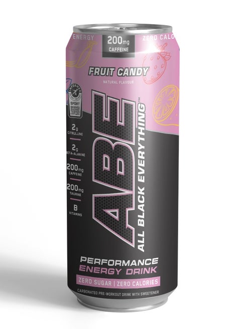 ABE Ultimate Pre Workout Drink, Increases Physical Performance, Fruit Candy Flavor, 330ml