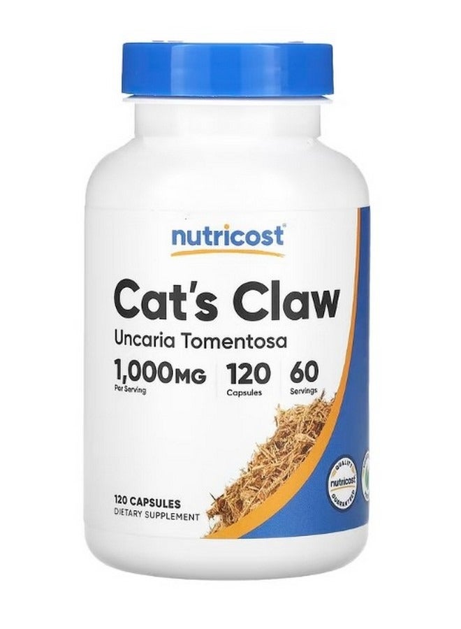 Nutricost Cats Claw 1000 Mg 120 Capsules 500 Mg Per Capsule - Image 1