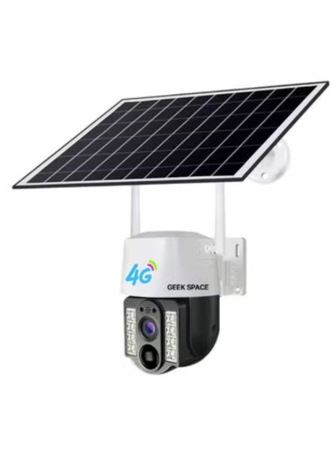 GEEK SPACE Solar WiFi PTZ Security Camera Outdoor 1080P HD Wireless CCTV Camera with PIR Motion Detection, Color Night Vision, Two-Way Audio, IP66 Waterproof, Remote Viewing, Rechargeable Battery - Image 1
