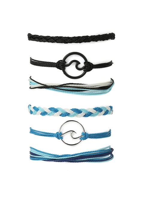 Boho Braided Rope Visco Bracelets Set, Braided String Bracelets