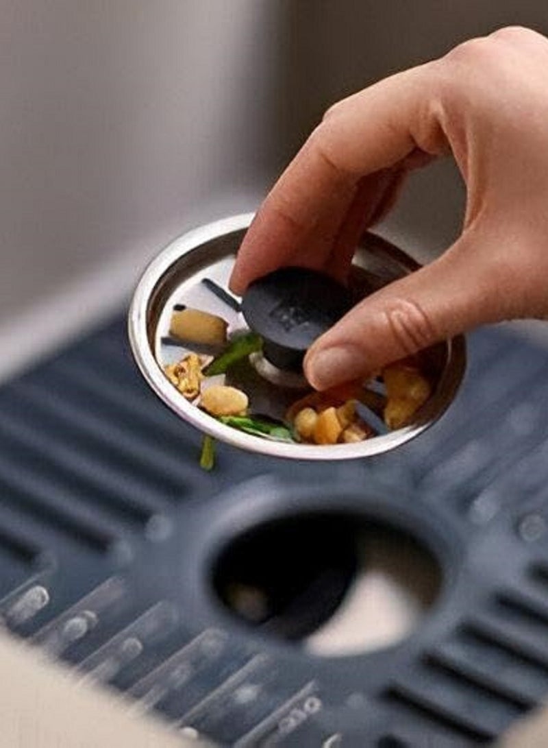 Fast Drain Sink Mat - Large Non-Slip Kitchen Faucet Tray with Removable Plug for Fast Water Flow - Image 2