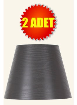 Moda35. Anthracite Fabric Headpiece 2 Pieces Conical Floor Lamp Hat Diameter 35 cm LB833 