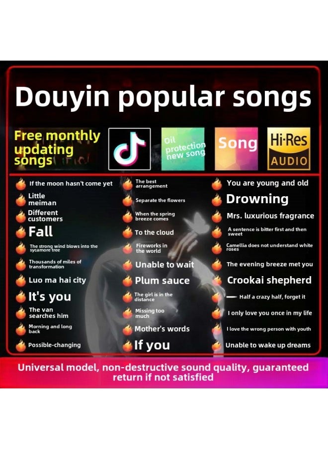 ماركة غير محددة أغاني USB للسيارة 2024 أغاني ساخنة Berlin Voice Lossless موسيقى سيارة عالية الجودة U سعة USB: 32 جيجابايت - الواجهة: الحزمة 1 32/g [إصدار خاص بدون فقدان 2100 أغنية + 100/القناع الأول] - التكوين القياسي الرسمي  - Image 1