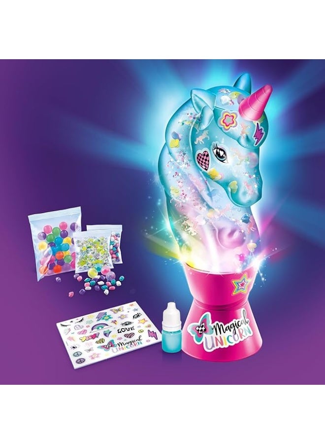 كانال تويز أسلوب 4 إيفر وحيد القرن مصباح لافا افعلها بنفسك | زين مصباح الماء الخاص بك مجموعة حرف | زينة غرفة وحيد القرن اللطيفة | وردي - Image 3