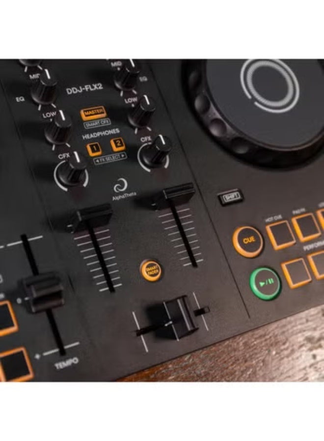 بيونير دي جي وحدة تحكم DJ AlphaTheta DDJ-FLX2 المدمجة ثنائية القناة من Pioneer DJ - Image 5