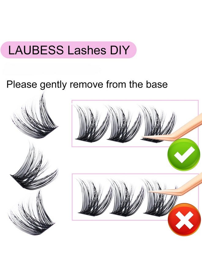 LAUBESS Lash Clusters 916Mm Individual Lashes Wispy Cluster Lashes Mixed Length Reusable Eyelash Clusters Diy Eyelash Extension Individual Lash Extension Supplies (020.07C 916Mm) - Image 2