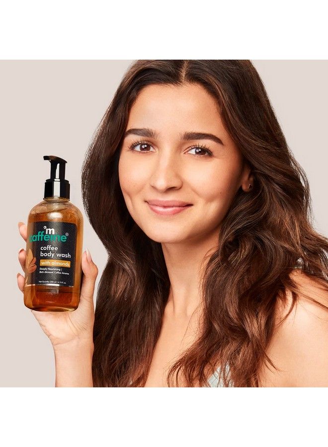 MCaffeine Coffee Body Wash With Almonds For Nourished Skin ; Nutty Almond Aroma ; Vitamin E Rich Body Cleanser For Soft & Supple Skin ; Sulphate Free Shower Gel For Men & Women 200 Ml - Image 3